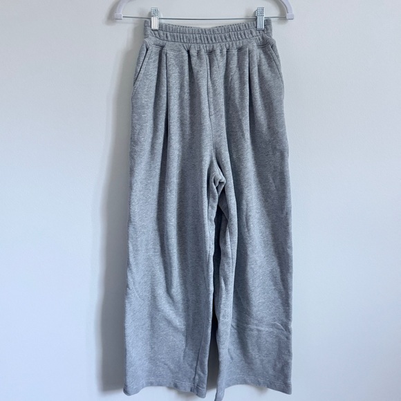 Madewell Terry Oversized Sweatpants Size XS Gray Wide Leg pants - Picture 2 of 8